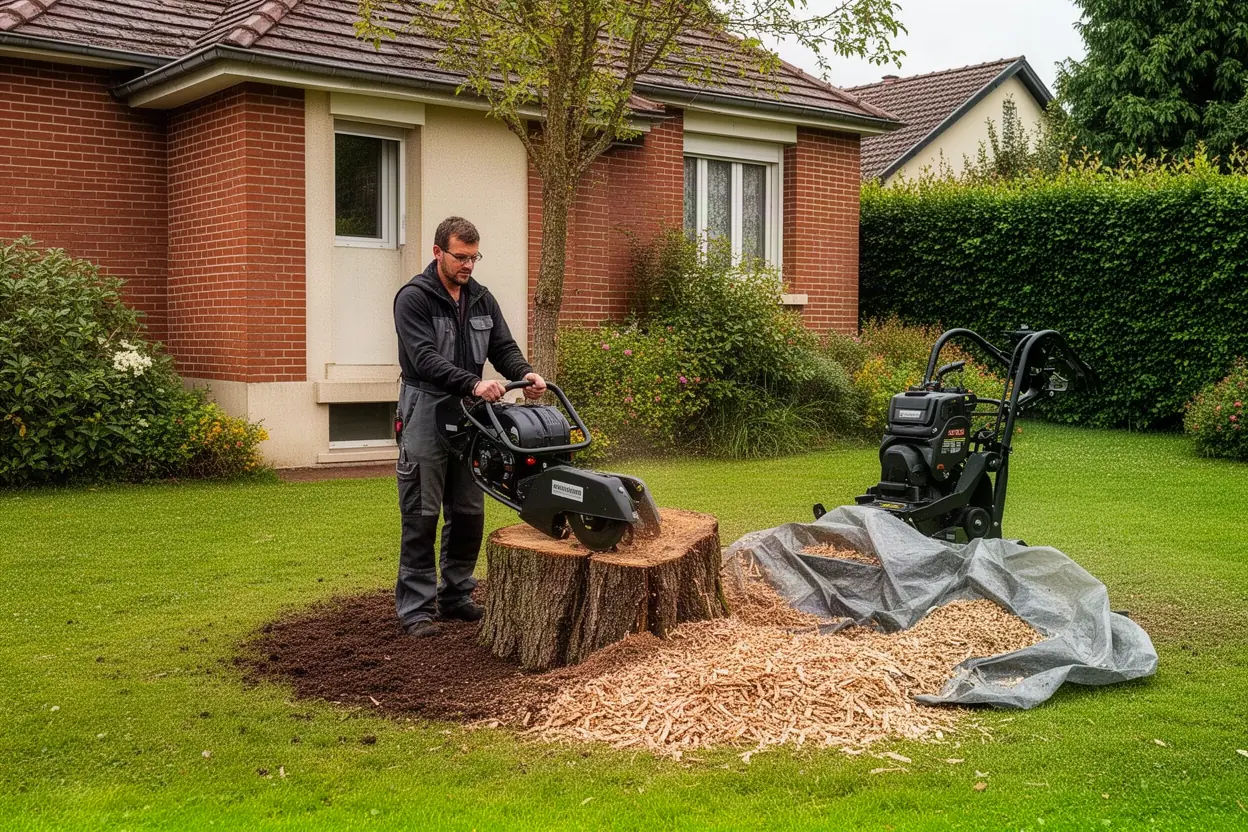 Élagueur réalisant des travaux arboricoles à Maxéville