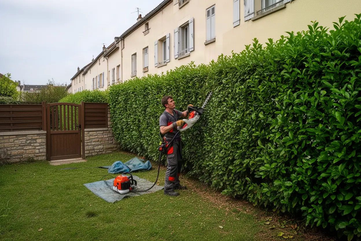 Élagueur réalisant des travaux arboricoles à Maxéville